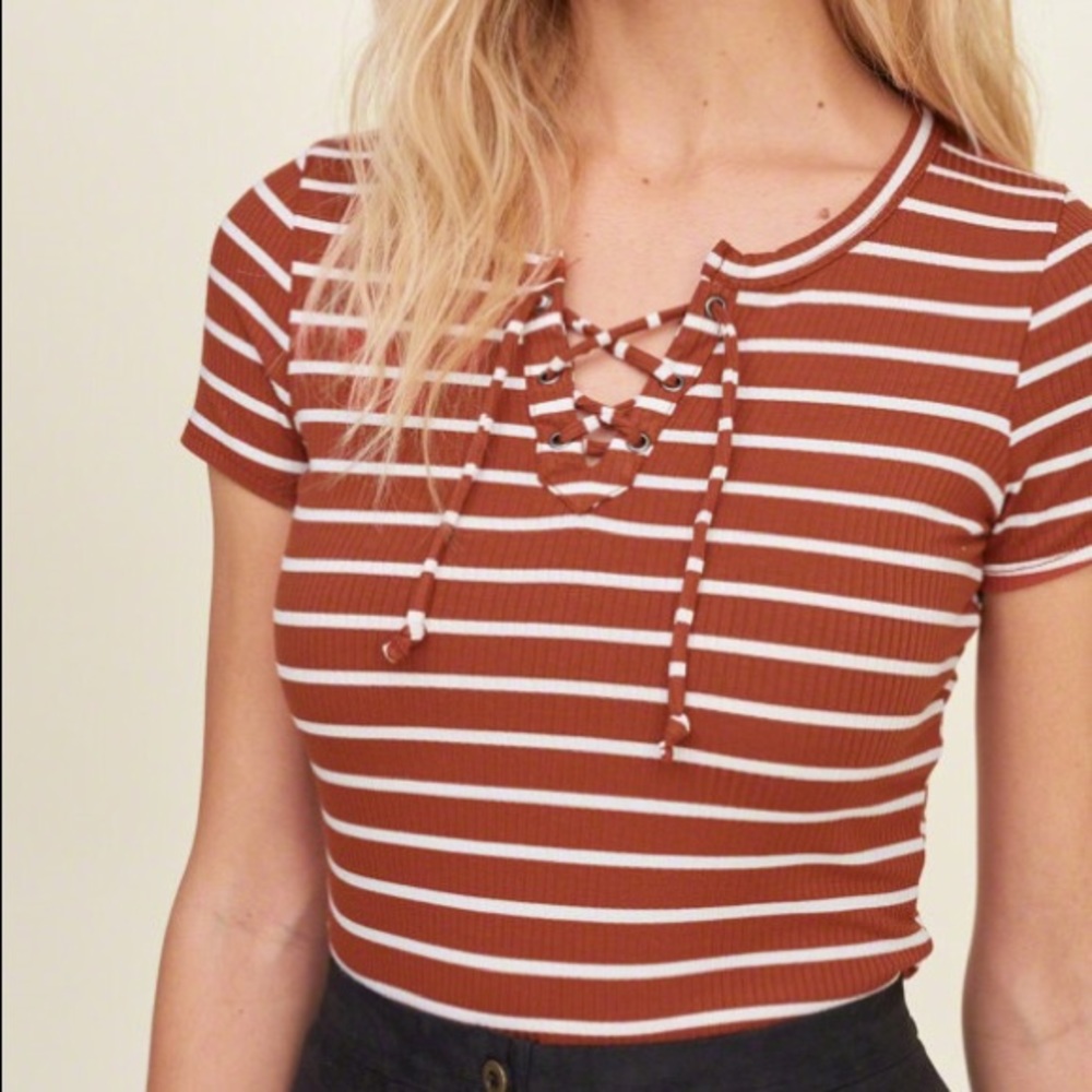 Hollister Lace Up T-Shirt